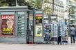 Nice, France. A newsstand on the city street