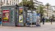 Nice, France. A newsstand on the city street