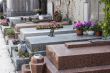 Nice, France. Gravestone monuments on a city cemetery