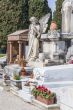 Nice, France. Gravestone monuments on a city cemetery