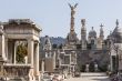 Nice, France. Gravestone monuments on a city cemetery