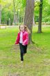 Cute running girl
