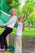 Cute two playing girls