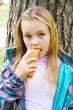 Eating cute girl