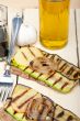 grilled vegetables on bread