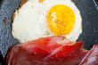 egg sunny side up with italian speck ham