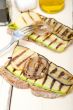 grilled vegetables on bread