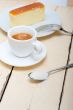 italian espresso coffee and cheese cake
