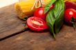 Italian spaghetti pasta tomato and basil