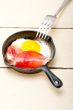 egg sunny side up with italian speck ham