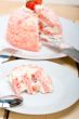 fresh strawberry and whipped cream dessert