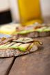 grilled vegetables on bread
