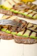 grilled vegetables on bread