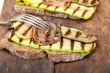 grilled vegetables on bread