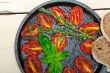baked cherry tomatoes with basil and thyme