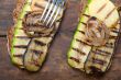grilled vegetables on bread