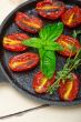 baked cherry tomatoes with basil and thyme