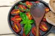 baked cherry tomatoes with basil and thyme