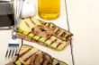 grilled vegetables on bread