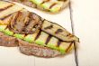 grilled vegetables on bread
