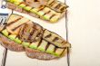grilled vegetables on bread