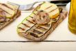 grilled vegetables on bread