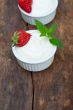 organic Greek yogurt and strawberry