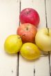 fresh fruits apples and  pears