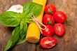 Italian spaghetti pasta tomato and basil