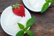 organic Greek yogurt and strawberry