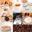 selection of different coffee type on collage composition 