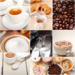 selection of different coffee type on collage composition 