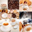 selection of different coffee type on collage composition 