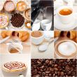 selection of different coffee type on collage composition 
