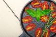 baked cherry tomatoes with basil and thyme