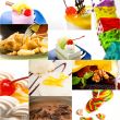 dessert cake and sweets collection collage