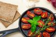baked cherry tomatoes with basil and thyme