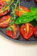 baked cherry tomatoes with basil and thyme