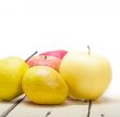 fresh fruits apples and  pears