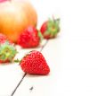 fresh fruits apples pears and strawberrys
