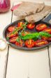 baked cherry tomatoes with basil and thyme