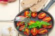 baked cherry tomatoes with basil and thyme