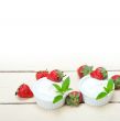 organic Greek yogurt and strawberry