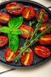 baked cherry tomatoes with basil and thyme