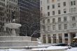 Pulitzer Fountain under the snow