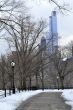 Path between the snow in Central Park
