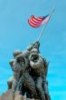 American flag carried by soldiers