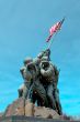 Statue of soldiers with the American Flag