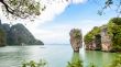 High angle view Khao Tapu or James Bond Island