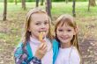 Cute two eating girls
